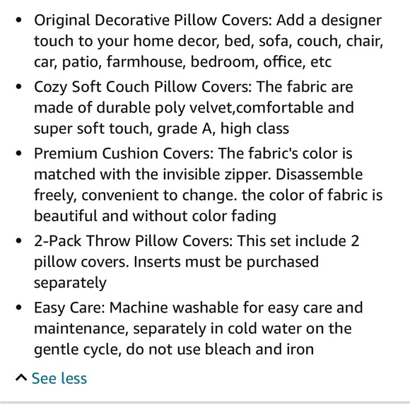 Velvet Throw Pillow Covers - set of 2 - Picture 6 of 7